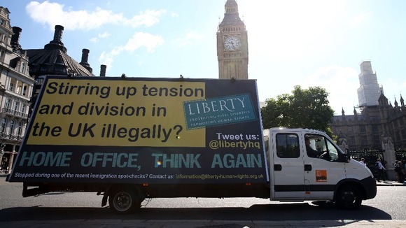 Liberty's van will circle the Home Office before visiting Kensal Green and Walthamstow