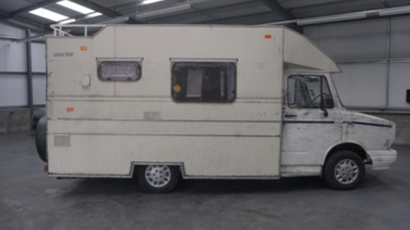 White campervan
