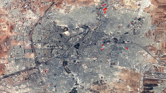 Last September, destruction was confined to small parts of the city.