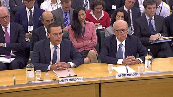 James & Rupert Murdoch before MPs