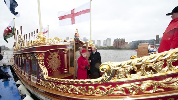 Queen Elizabeth II and the Duke of Edinburgh visit Gloriana,