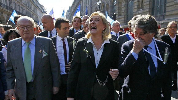 France's far-right National Front candidate for the presidential election Marine Le Pen