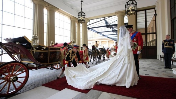 Duchess of Cambridge travelled in the 1902 State Landau on their wedding day