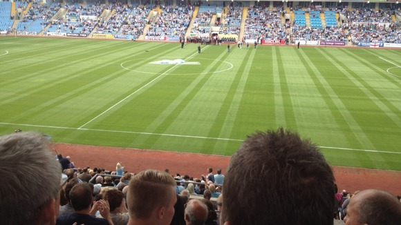 The Ricoh Arena just before kick-off of a 130th anniversary match