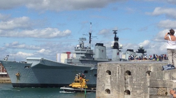 Ship leaves Portsmouth
