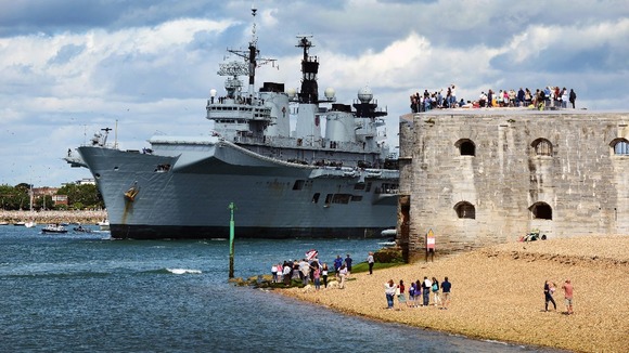 Ship leaves Portsmouth