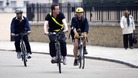 David Cameron regularly uses his bike to get around Westminster