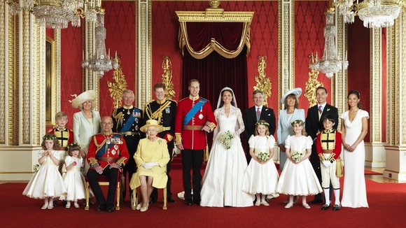 The Royal Wedding group after Prince William and Kate Middleton's nuptials on 29th April 2011