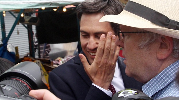 At least one of the eggs hit the Labour leader on the face while the other hit his jacket