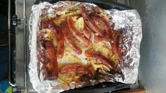 A Cornish fisherman's lunch of sausages (but never pasties)