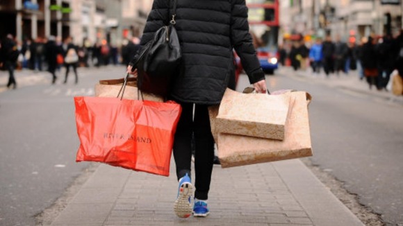 Shoppers on Oxford Street in London