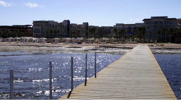 The beach in Sahl Hasheesh, Hurghada, Egypt.