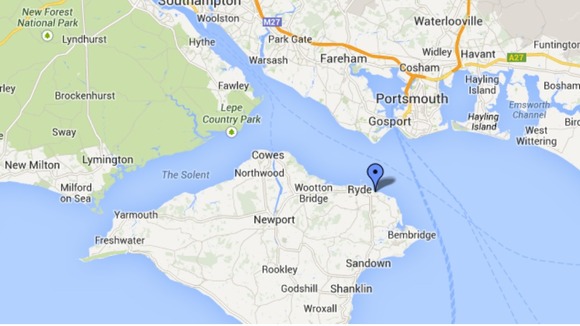 Ryde is in the north of the Isle of Wight