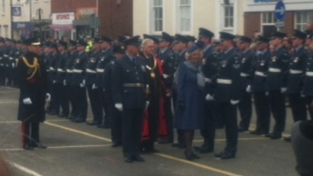 Troops being inspected