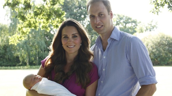 The Duke and Duchess of Cambridge with Prince George.
