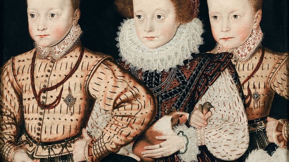 16th century oil painting with guinea pig.