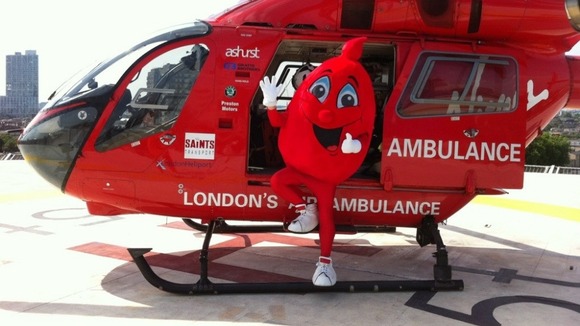 London Air Ambulances will now carry blood to the scene of accidents