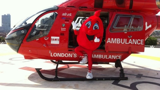 London Air Ambulances will now carry blood to the scene of accidents