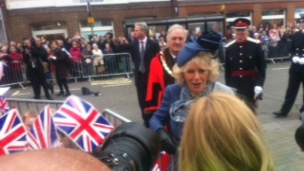 The Duchess of Cornwall and crowds