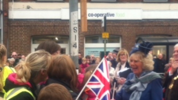The Duchess of Cornwall and crowds