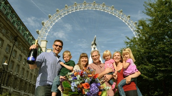 The Anderson family were the 50 millionth on board the London Eye