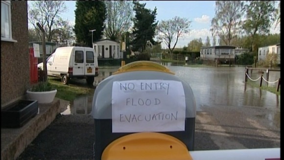 Residents at Billing Aquadrome were forced to leave their caravans because of flooding