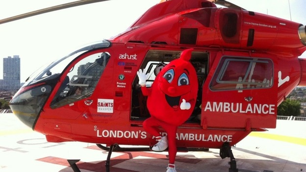 London air ambulances will now carry blood to the scene of accidents