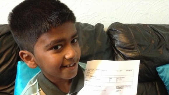 Nine-year-old Abhinav Santhiramohan, from Luton, was awarded an A* in GCSE maths.