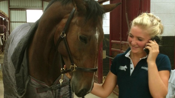 Romilly Simmons received her results by phone as she was competing in the Young Rider Championships in Ireland.