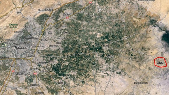 Wooded areas to the east of Damascus have allowed rebels to make large gains here