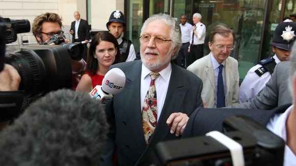 Dave Lee Travis outside Westminster Magistrates' Court.