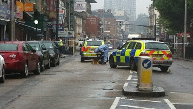Police at the scene