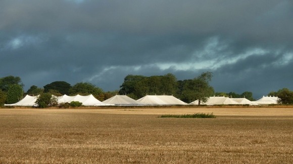 Heavy clouds over the 164th Moorgreen County Show, Watnall.