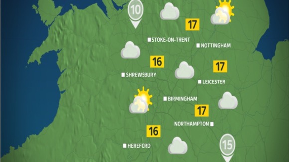 Sunday morning will be cloudy, turning brighter later