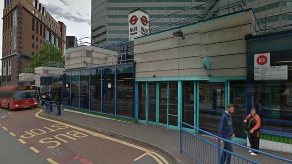 Bus station in Croydon.