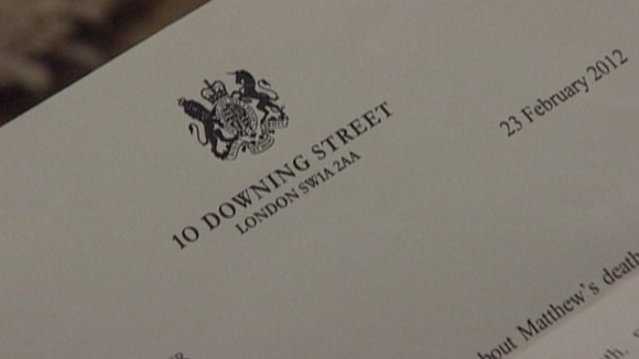 Downing Street letter to the Cryer family