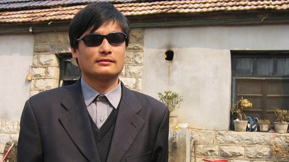 Blind legal activist Chen Guangcheng is seen in this undated picture