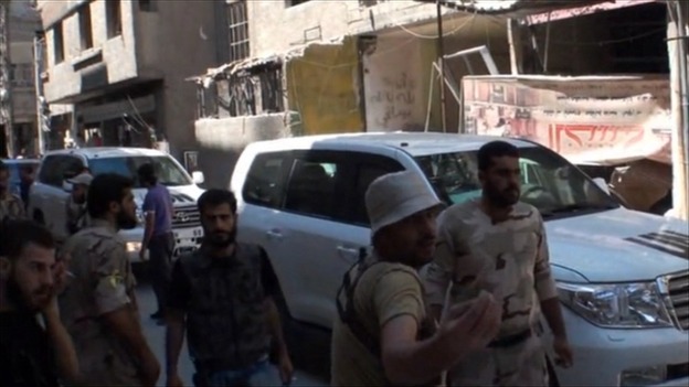 The UN inspectors have returned to central Damascus.