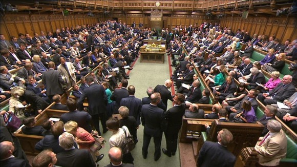 MPs gather in the House of Commons.