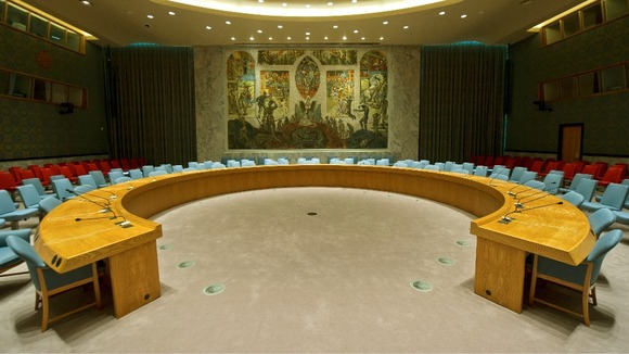 The UN Security Council Chamber in New York.