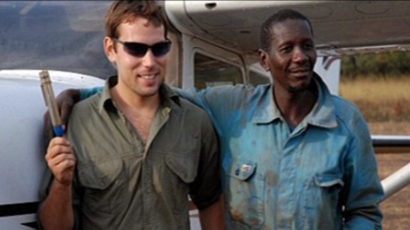 David Simpson (left), 24, is being detained n the Central African Republic after discovering bodies near a local river