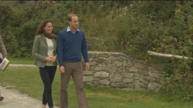 Kate pictured on first public visit since birth of royal baby.