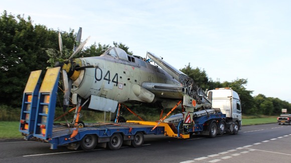 Plane on truck