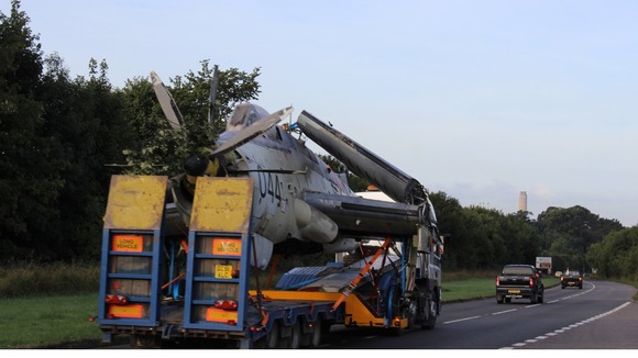 Plane on truck