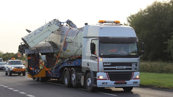 Plane on truck