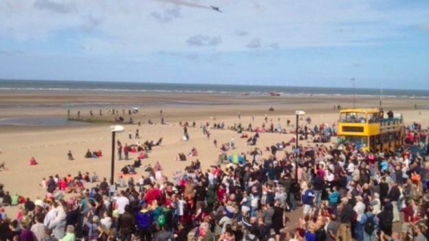 Crowds at beach