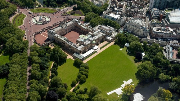 The gardens of Buckingham Palace will become a temporary football ground