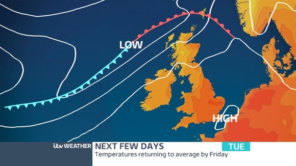 High Pressure keeping the weather dry and sunny over the next 48 hours