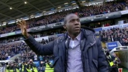 Muamba waves to the crowd