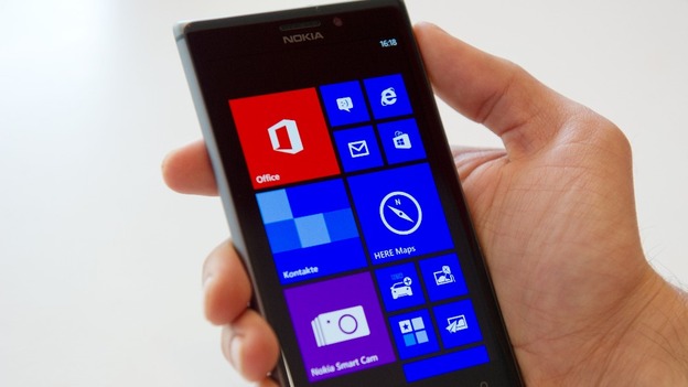 A Nokia Lumia 925 handset.